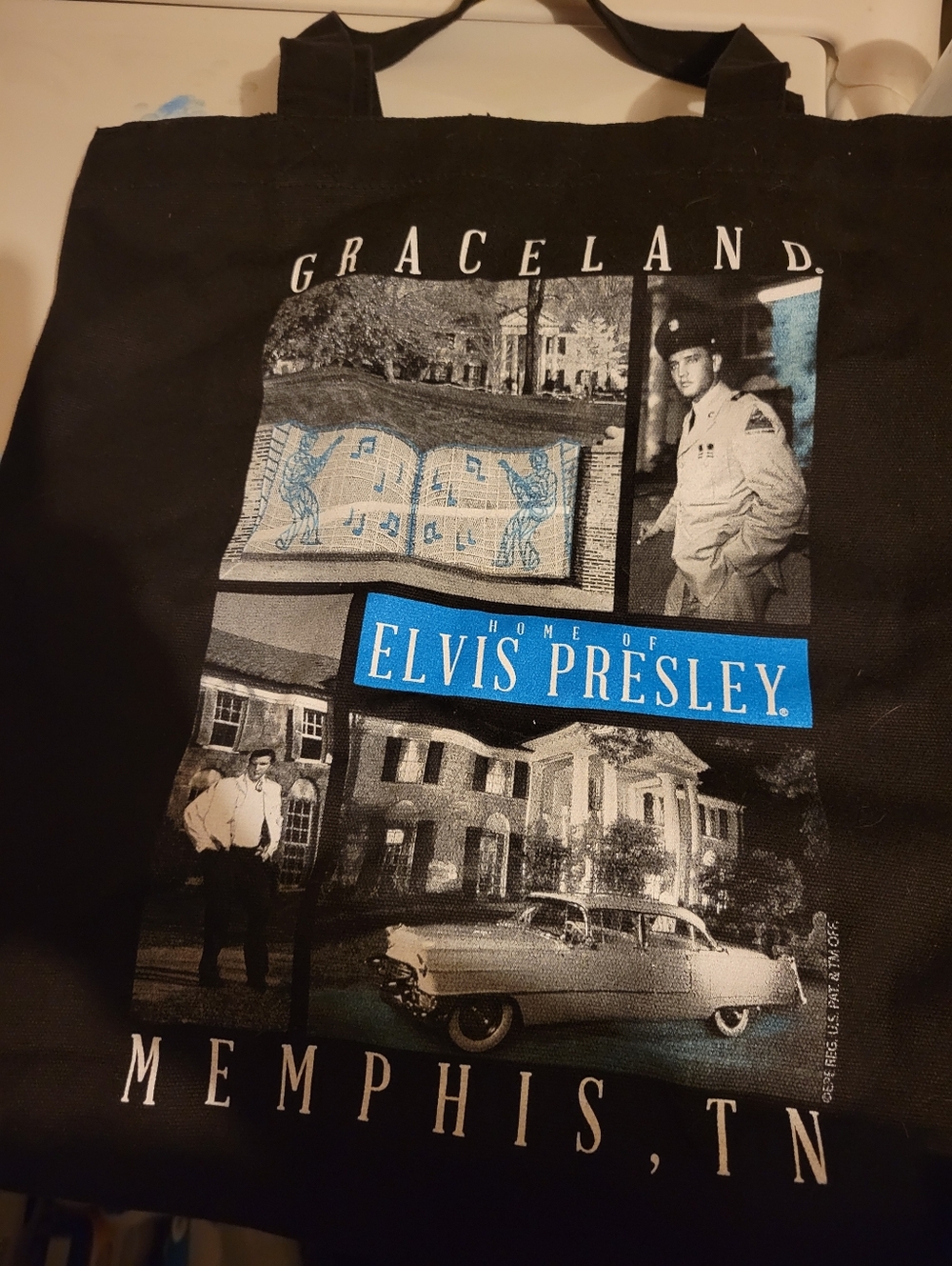 Elvis Graceland Collage Photo Tote